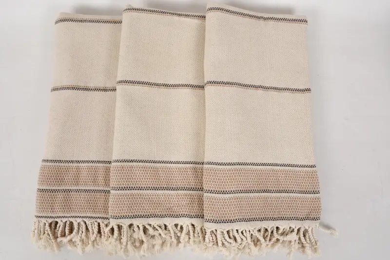 Authentic Turkish hammam peshtemal, Personalized Gifts, Mother Of The Groom Gift, Best Friend Gift, Hammam towel, 70x36 Linen Striped Towel - 3