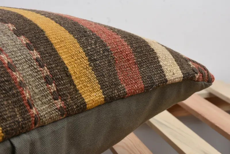 Retro Throw Pillow Sham, Boho Pillow, Vintage Pillow, 20x20 Red Pillow Sham, Pillow Cover, Boho Pillow Sham Cover, Aesthetic Pillow - 7