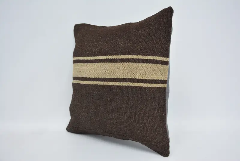 Ikat Pillow Case, Antique Pillows, Pillow Sham, 14x14 Brown Pillow Cover, Traditional Pillow Cover, Gift Pillow, Pillow for Couch - 4