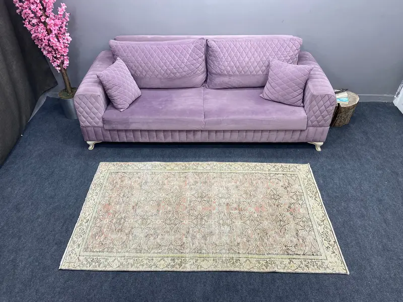 Alfombra Abstracta Elegante Beige, 9x1,8m Decoración Chic