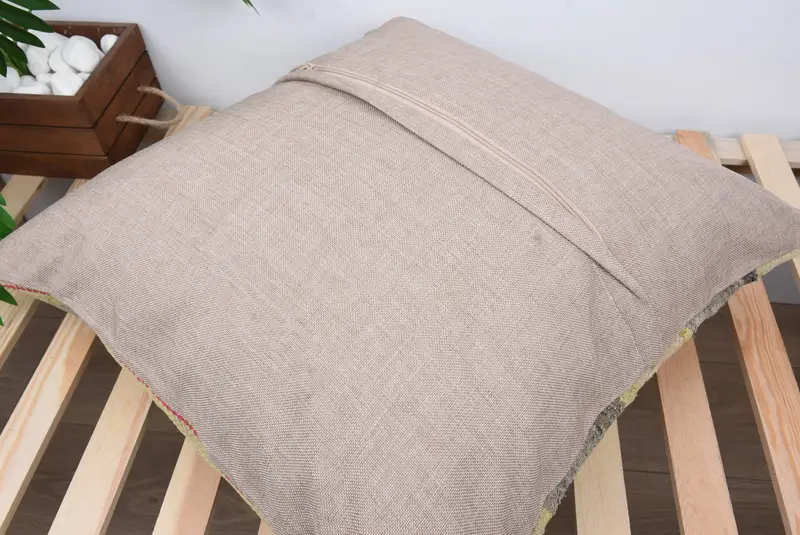 Pillow for Couch, Handmade Throw Cushion Case, Boho Pillow, Patio Cushion, Vintage Pillow, Pillow Case, 24x24 Brown Pillow Case - 8