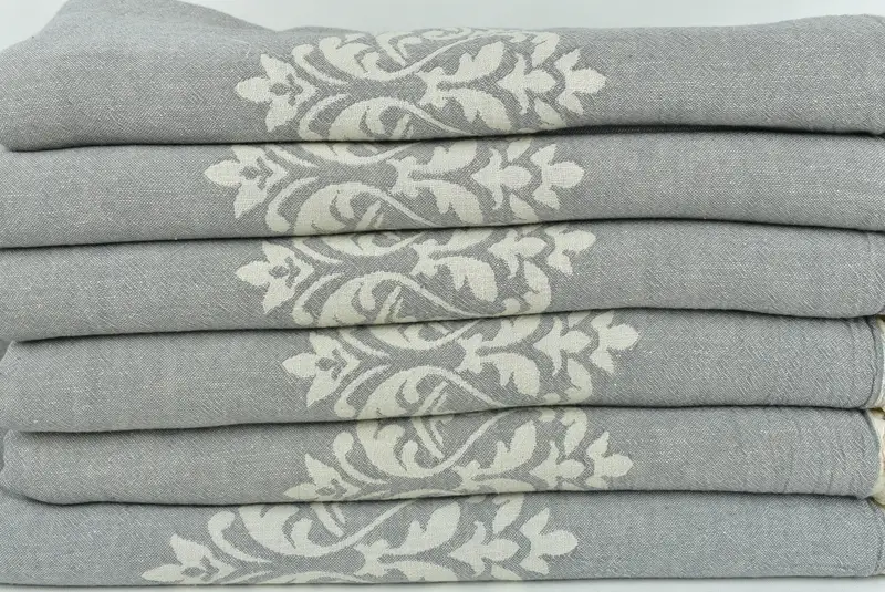 Woven Blanket, Best Wedding Gift, Boho Throw Blankets, Bridal Shower Favor, Personalized Blanket, 70x60 Cotton Baroque Towel, Turkish Throw Blanket - 3