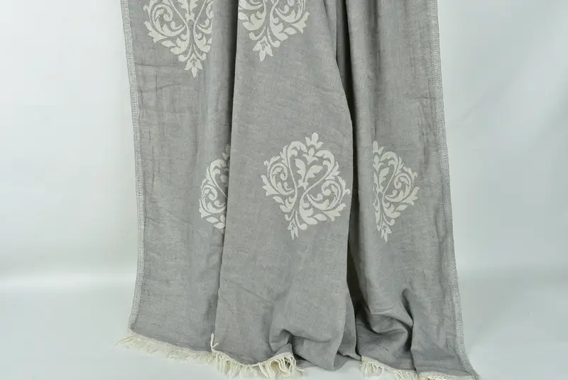 Woven Blanket, Best Wedding Gift, Boho Throw Blankets, Bridal Shower Favor, Personalized Blanket, 70x60 Cotton Baroque Towel, Turkish Throw Blanket - 8