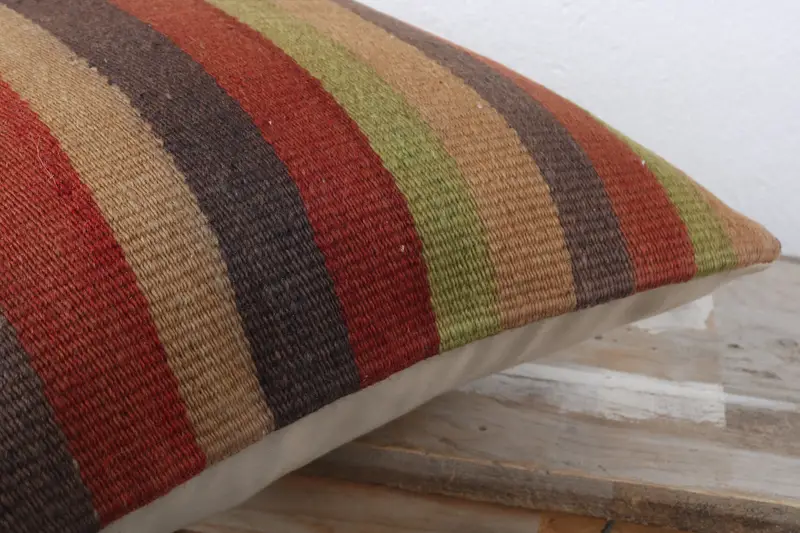 Handwoven Pillow, 16x16 Red Cushion, Interior Designer Pillow, Pillow Cover, Antique Pillows, Decorative Cushion Cover, Home Decor Pillow - 6