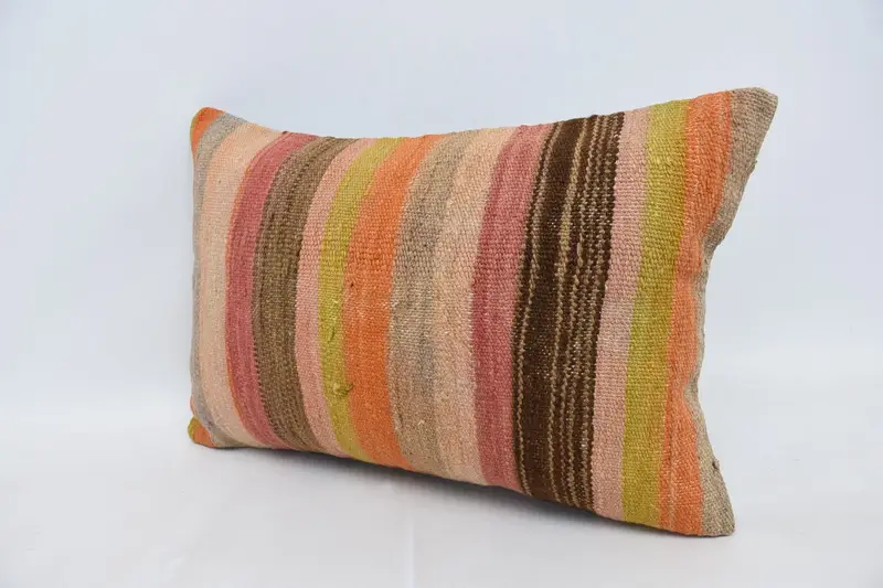 16x24 Orange Pillow Sham, Vintage Kilim Pillow, Throw Kilim Pillow, Personalized Gift Pillow Pillow Cover, Cushion, Turkish Kilim Pillow - 4