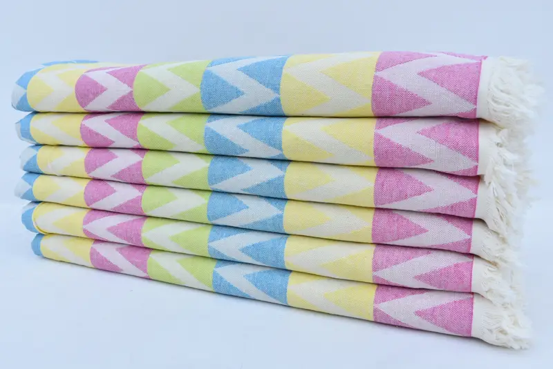 Beach Towel Bulk, Valentines Day Gift, 70x40 Cotton Zigzag Design Towel, Soft towel, Quick-dry towel, Arizona Bachelorette Party Favors, Spa Towel - 4