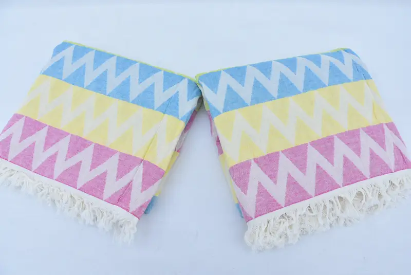 Beach Towel Bulk, Valentines Day Gift, 70x40 Cotton Zigzag Design Towel, Soft towel, Quick-dry towel, Arizona Bachelorette Party Favors, Spa Towel - 5