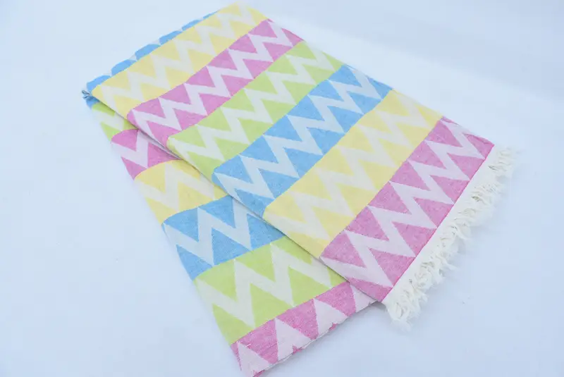 Beach Towel Bulk, Valentines Day Gift, 70x40 Cotton Zigzag Design Towel, Soft towel, Quick-dry towel, Arizona Bachelorette Party Favors, Spa Towel - 6