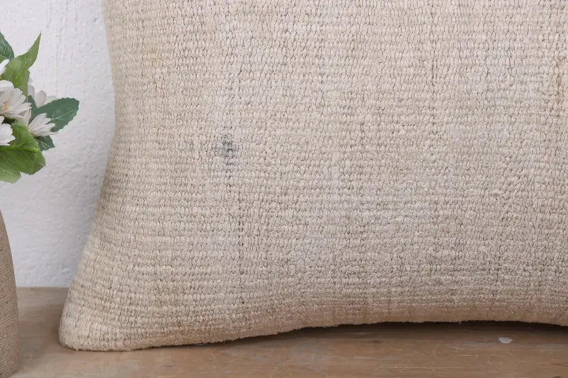 Vintage Pillow, Pillow for Sofa, Square Throw Pillow Sham, 16x24 Beige Pillow Case, Pillow, Interior Designer Pillow, Art Deco Cushion - 3