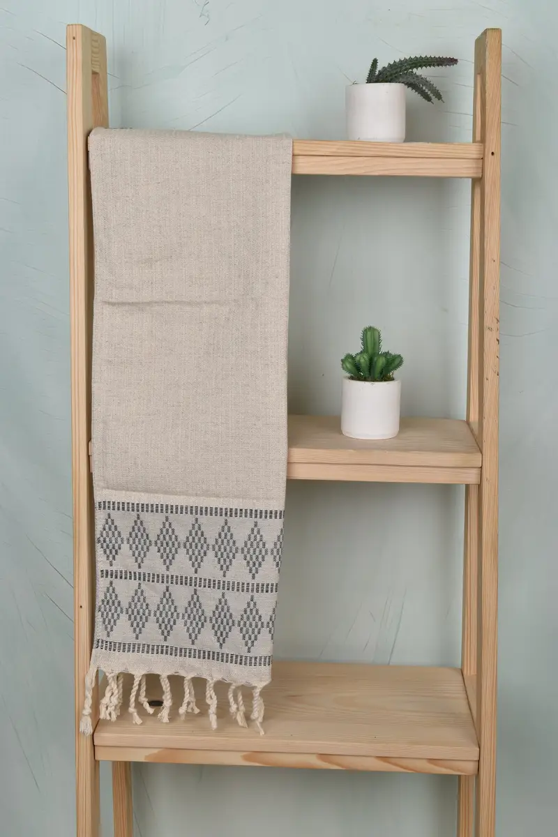 Personalized Kitchen Towel, Housewarming Gift, Turkish Tea Towel, 40x20 Linen Kilim Design Towel, Personalized Gift For Him, Small Bath Towels - 8