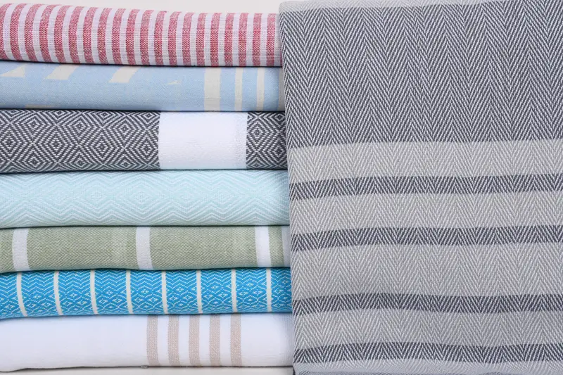70x40 Cotton Set of 8 Towel, Beach towel, Handwoven organic Turkish towel for spa, Travel towel, Bridesmaid Proposal Gift, Sand-free towel - 1