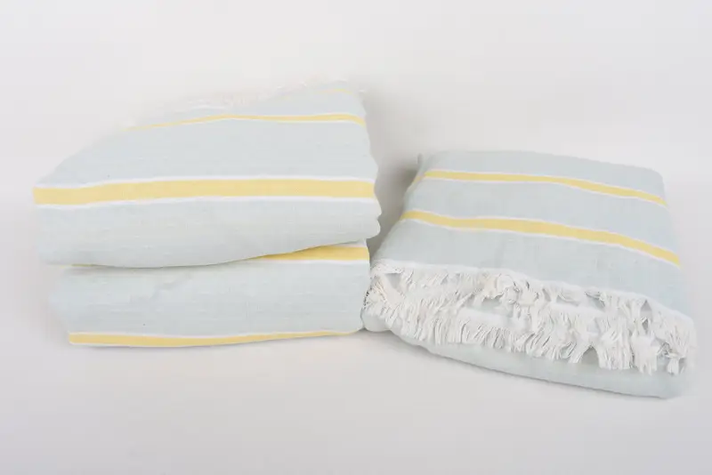 Bridal Shower Gift, Baby Boy Gift, Boho Throw Blankets, Woven Throw Blanket, First Wedding Anniversary Gift, 96x84 Cotton Striped Towel - 7