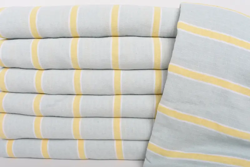 Bridal Shower Gift, Baby Boy Gift, Boho Throw Blankets, Woven Throw Blanket, First Wedding Anniversary Gift, 96x84 Cotton Striped Towel - 2