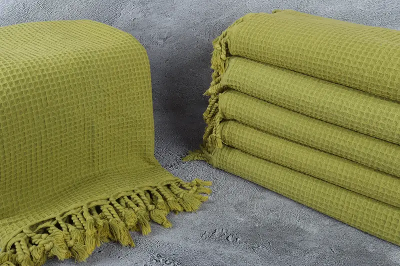 Turkish Beach Blanket, Throw Blanket Couch, Personalized Gifts, 92x68 Cotton Waffle Towel, Turkish Tablecloth, Boho Throw Blankets, Quenn Bedspread - 3