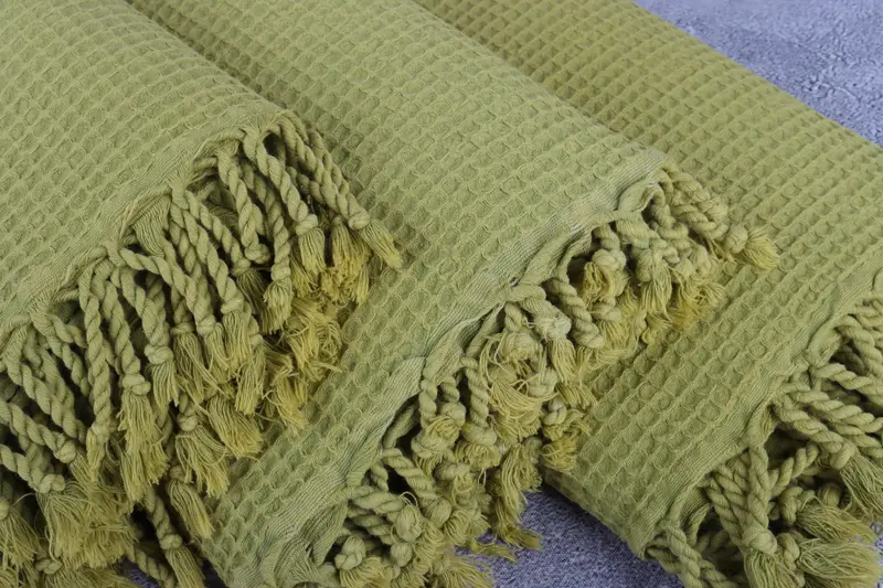 Turkish Beach Blanket, Throw Blanket Couch, Personalized Gifts, 92x68 Cotton Waffle Towel, Turkish Tablecloth, Boho Throw Blankets, Quenn Bedspread - 5