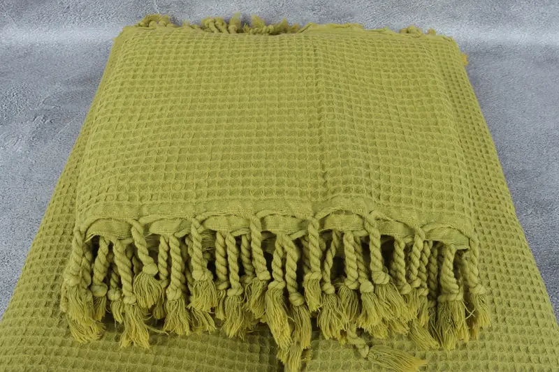 Turkish Beach Blanket, Throw Blanket Couch, Personalized Gifts, 92x68 Cotton Waffle Towel, Turkish Tablecloth, Boho Throw Blankets, Quenn Bedspread - 4