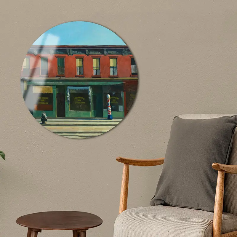 Modernistischer Realismus: Bedruckte Leinwand, inspiriert von Hoppers Kunst