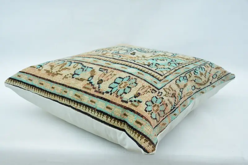 Tapestry Pillow Case, Kilim Cushion Sham, 32x32 Beige Pillow Case, Aztec Pillow Sham, Cushion Cover, Gift Pillow, Interior Designer Pillow - 6