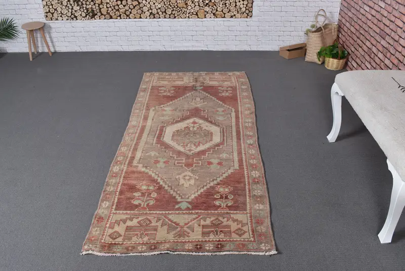 Elegant Beige Rug, 3x6 ft Chic Home Decor