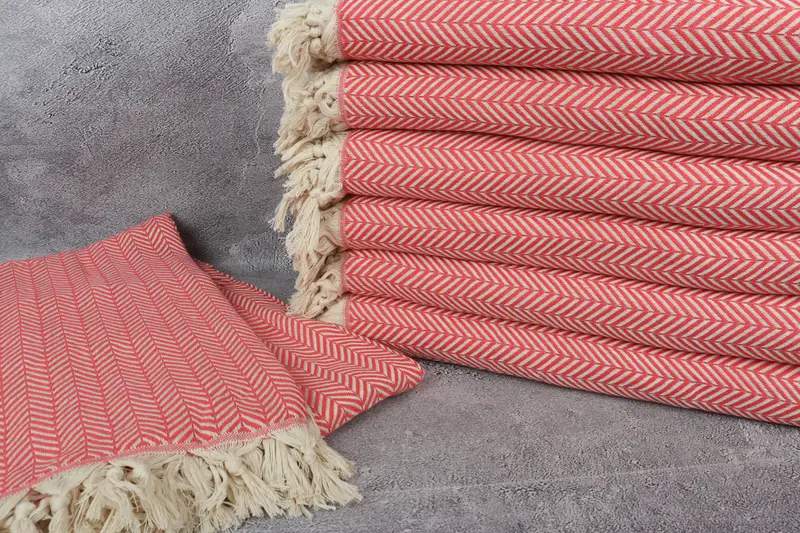 Turkish Towel Beach Blanket, Tablecloth, Embroidered Bedspread, 92x76 Cotton Chevron Towel, Custom Blanket, Turkish Blanket Throw, Throw Blanket - 2