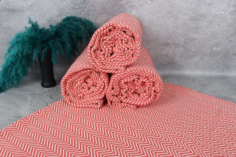 Turkish Towel Beach Blanket, Tablecloth, Embroidered Bedspread, 92x76 Cotton Chevron Towel, Custom Blanket, Turkish Blanket Throw, Throw Blanket - 7