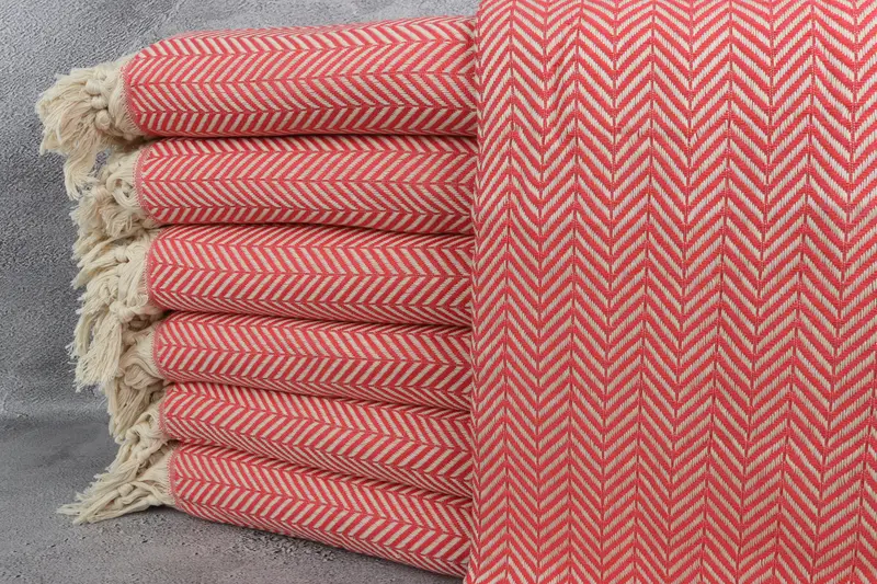 Turkish Towel Beach Blanket, Tablecloth, Embroidered Bedspread, 92x76 Cotton Chevron Towel, Custom Blanket, Turkish Blanket Throw, Throw Blanket - 1