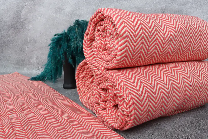 Turkish Towel Beach Blanket, Tablecloth, Embroidered Bedspread, 92x76 Cotton Chevron Towel, Custom Blanket, Turkish Blanket Throw, Throw Blanket - 8