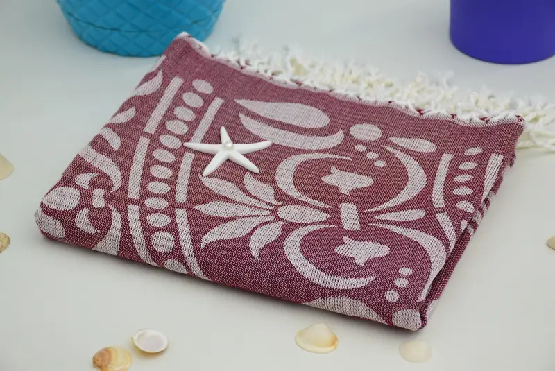 Beach Towel Bulk, 70x40 Cotton Round Design Towel, Large Turkish Towel, Personalized Home Gift Wedding, Custom Beach Towel, House Warming Gift - 2