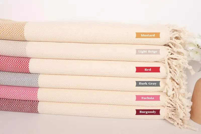 Scarf Towel, Peshtemal Towel, Bachelorette Party Gift, Bachelorette Towel, Gym Towel, Custom Gifts, Embroidered Towel, 70x36 Cotton Zig zag Towel - 1