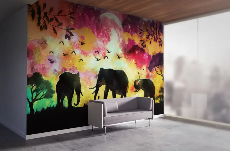 Modern Wall Paper, Wall Paper Peel and Stick, Abstract Wall Decor, Paper Wall Art, , 3d Wall Paper, African Wall Paper, - 2
