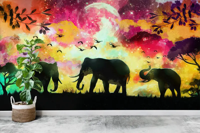 Modern Wall Paper, Wall Paper Peel and Stick, Abstract Wall Decor, Paper Wall Art, , 3d Wall Paper, African Wall Paper, - 6