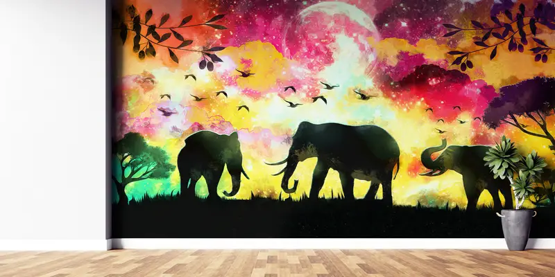 Modern Wall Paper, Wall Paper Peel and Stick, Abstract Wall Decor, Paper Wall Art, , 3d Wall Paper, African Wall Paper, - 3