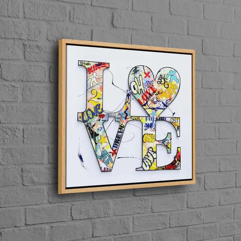 モダン ラブ キャンバス: エレガントなバレンタインデー ギフト プリント