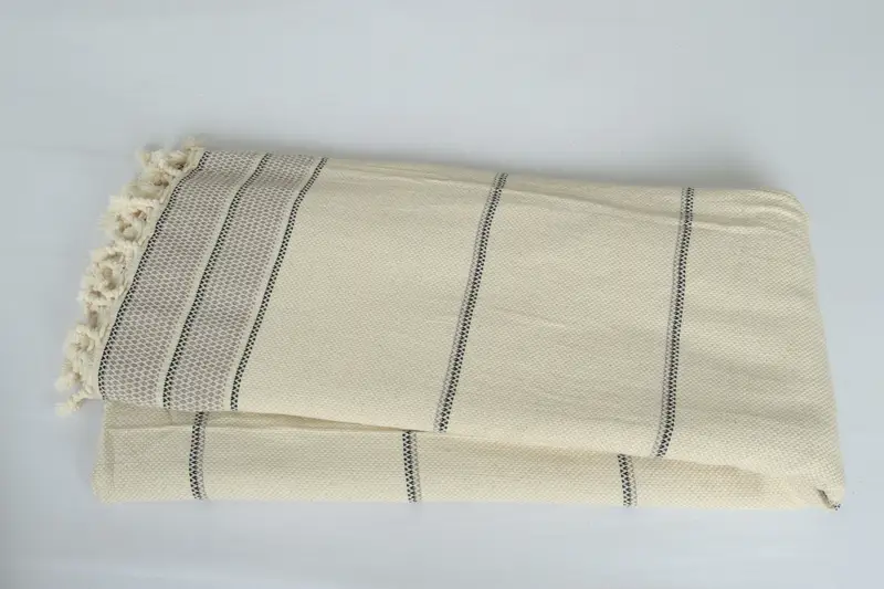 Custom Blanket, Family Gift Basket, Customized Turkish Blanket, 104x96 Cotton Striped Towel, Personalized Blanket, Decorative Blanket, Couch Blanket - 6