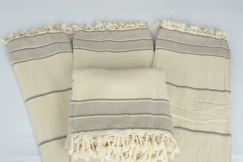 Custom Blanket, Family Gift Basket, Customized Turkish Blanket, 104x96 Cotton Striped Towel, Personalized Blanket, Decorative Blanket, Couch Blanket - 5