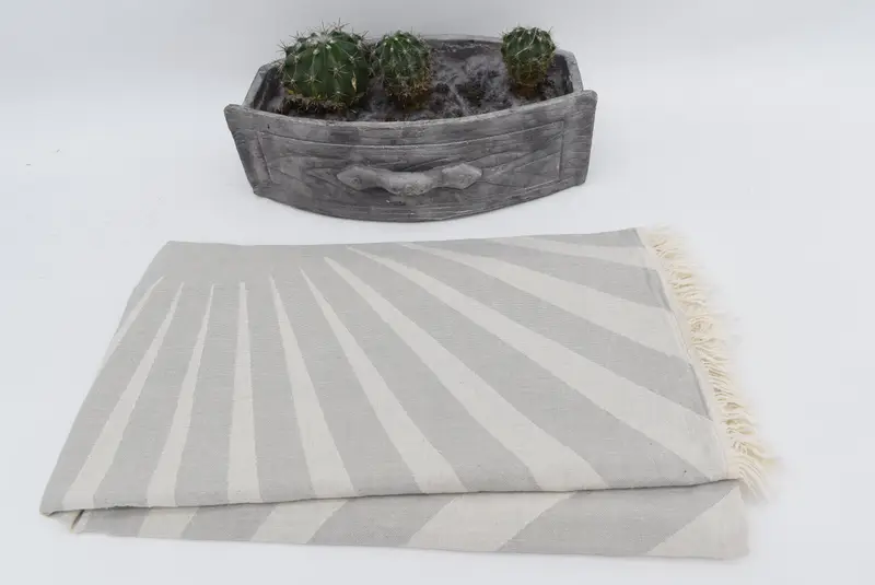 Luxury towel, Quick-dry peshtemal, Handwoven organic Turkish towel for spa, Personalized Gifts, Home Decor Towel, 70x36 Cotton Sun Design Towel - 3