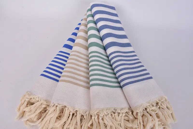 Bachelorette Party Gifts Bridesmaids, Birthday Gift, Monogram Turkish Towel, Thin towel, 70x40 Cotton Striped Towel, Handwoven Turkish Towel - 4
