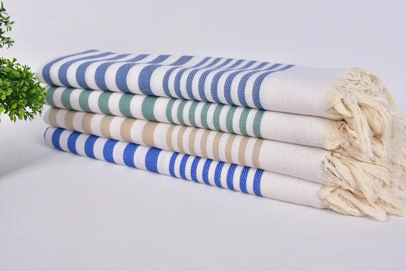 Bachelorette Party Gifts Bridesmaids, Birthday Gift, Monogram Turkish Towel, Thin towel, 70x40 Cotton Striped Towel, Handwoven Turkish Towel - 3