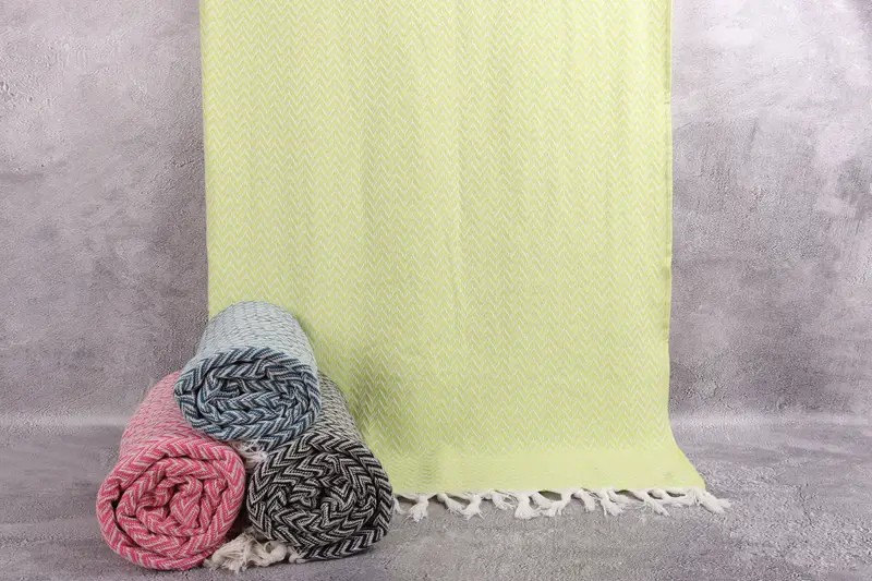 Bachelorette Party Items, Wedding Favors, Boho Throw Blankets, Couch Blanket, Bridesmaid Gifts, Monogram Beach Blanket, 76x64 Cotton Zig zag Towel - 8