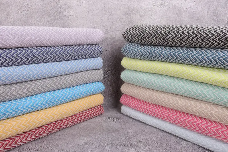 Bachelorette Party Items, Wedding Favors, Boho Throw Blankets, Couch Blanket, Bridesmaid Gifts, Monogram Beach Blanket, 76x64 Cotton Zig zag Towel - 2