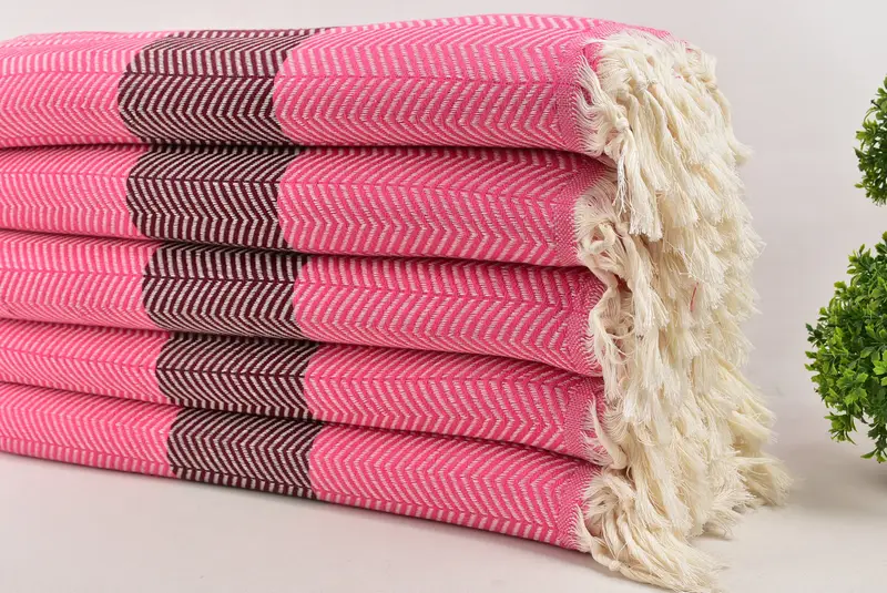 Gift For The Home, Turkish Towel Blanket, Shower Curtain, Monogram Blanket, 84x80 Cotton Chevron Towel, Personalized Gifts, Bachelorette Gifts - 3