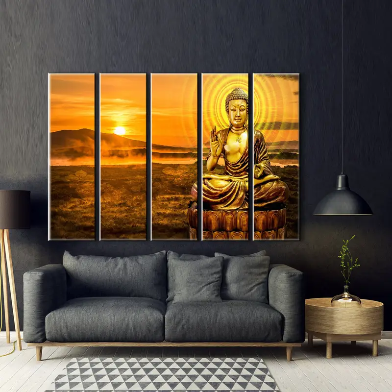 Buddha Canvas, Asian Wall Art, Buddha Wall Art, Meditation Canvas, Buddha Poster, Buddhist Print, Meditation Wall Art, Buddhist Wall Decor, - 3