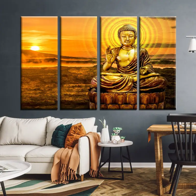 Buddha Canvas, Asian Wall Art, Buddha Wall Art, Meditation Canvas, Buddha Poster, Buddhist Print, Meditation Wall Art, Buddhist Wall Decor, - 2