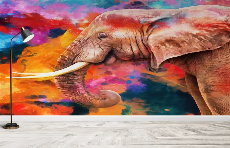 Bright Wall Paper, African Wall Paper, Paper Wall Art, Custom Wall Paper, Colorful Wallpaper, , Modern Wall Mural, - 2