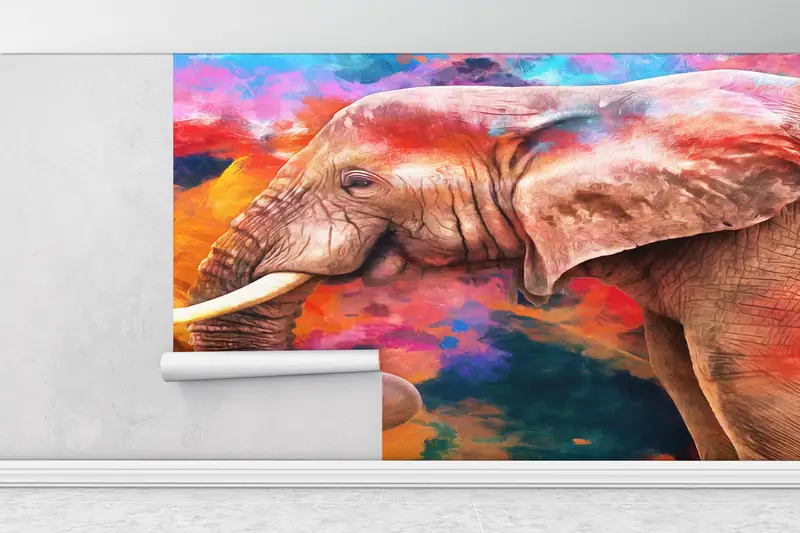 Bright Wall Paper, African Wall Paper, Paper Wall Art, Custom Wall Paper, Colorful Wallpaper, , Modern Wall Mural, - 7