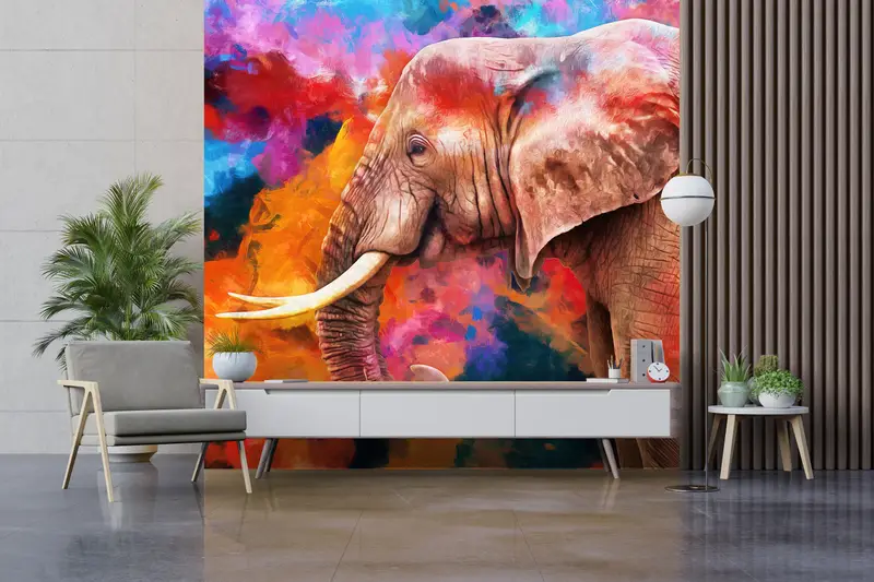 Bright Wall Paper, African Wall Paper, Paper Wall Art, Custom Wall Paper, Colorful Wallpaper, , Modern Wall Mural, - 9