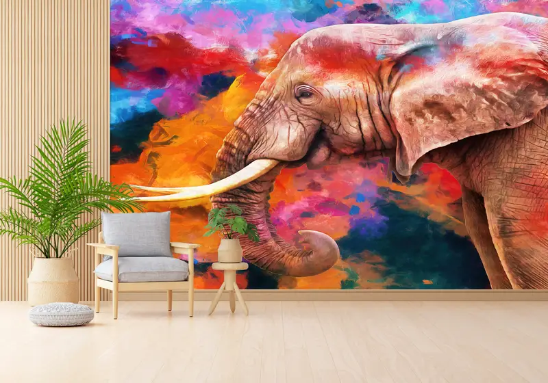 Bright Wall Paper, African Wall Paper, Paper Wall Art, Custom Wall Paper, Colorful Wallpaper, , Modern Wall Mural, - 10