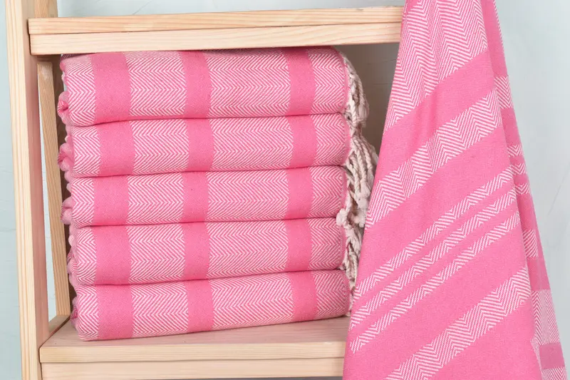 Wedding Hand Made Gift, Monogrammed Beach Towel, Personalized Gift, Lightweight Turkish towel, Gift For Boyfriend, 68x38 Cotton Chevron Towel - 2