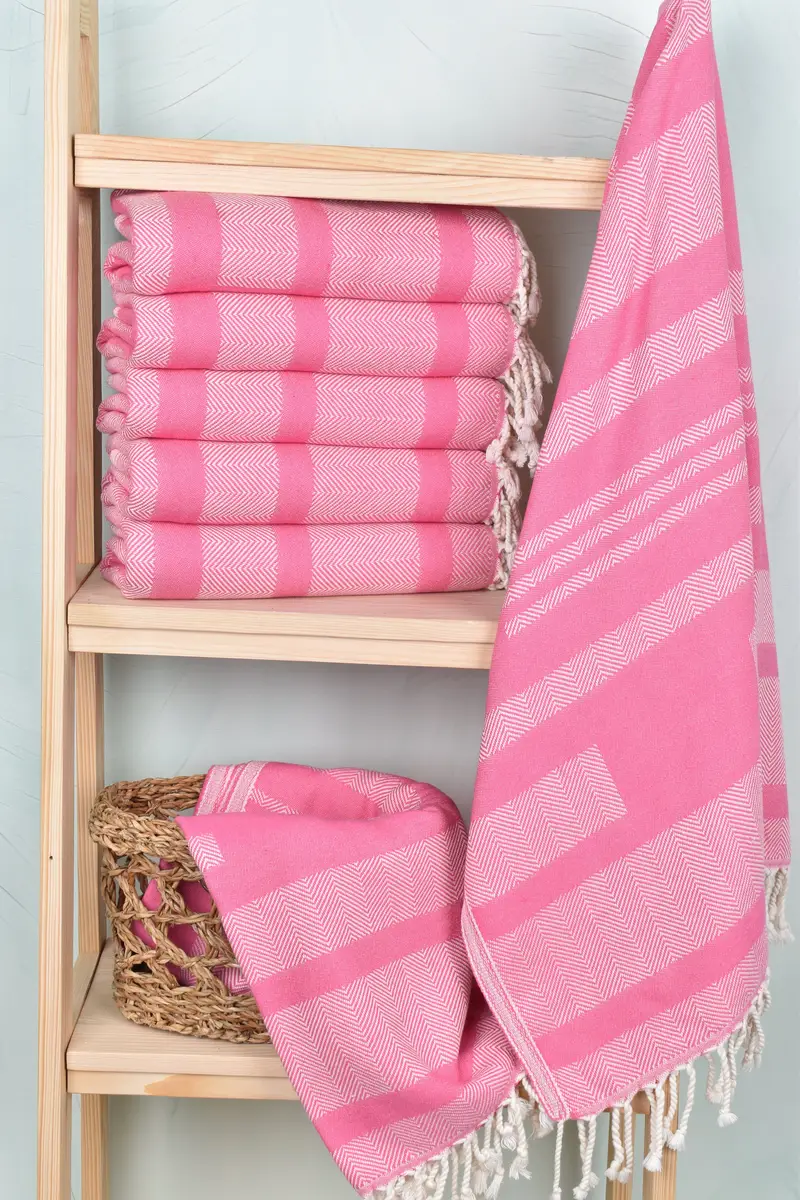 Wedding Hand Made Gift, Monogrammed Beach Towel, Personalized Gift, Lightweight Turkish towel, Gift For Boyfriend, 68x38 Cotton Chevron Towel - 3