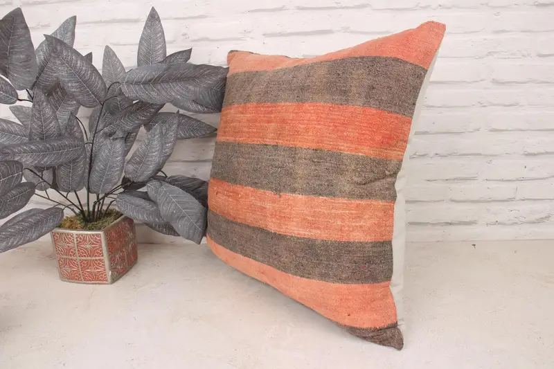 20x20 Red Pillow Case, Cushion, Vintage Kilim Pillow, Pet Pillow, Kilim Pillow Cover, Bolster Cushion Case, Ethnical Kilim Rug Pillow - 4